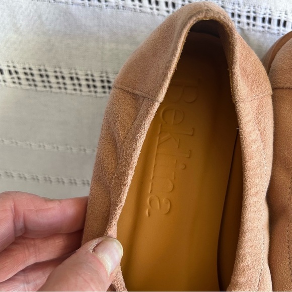 Beklina Aya Platform Fish Paste Slip On Suede Block Heel Women's Size 8 - Picture 8 of 16